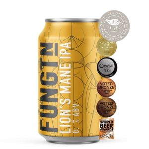 Fungtn Lions Mane IPA Beer 0.5% ABV Low Alcohol Gluten Free