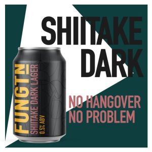 Fungtn Shiitake Dark Lager Beer 0.5% ABV - Low Alcohol