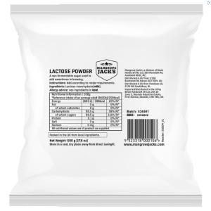 Lactose non fermentable milk sugar in a 500g packet