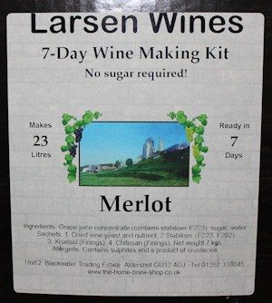 Merlot Wine Kit - Merlot Wine Making Kit