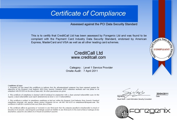 PCI-Certificate