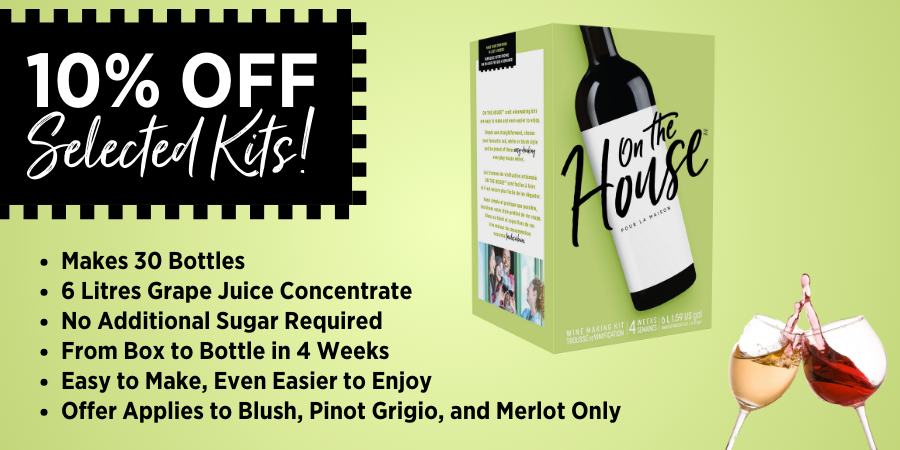 10% off On The House Wine Kits
