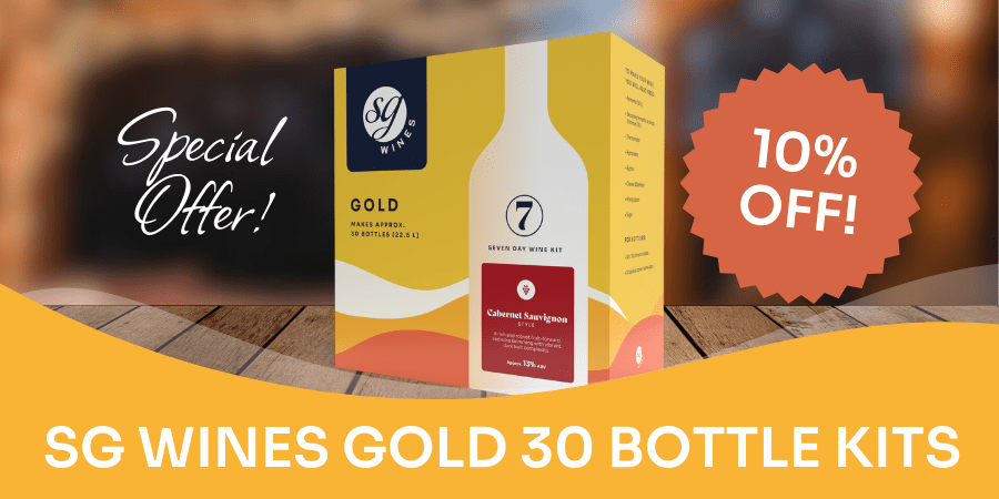 SG Wines Gold Wine Kits 30 Bottle